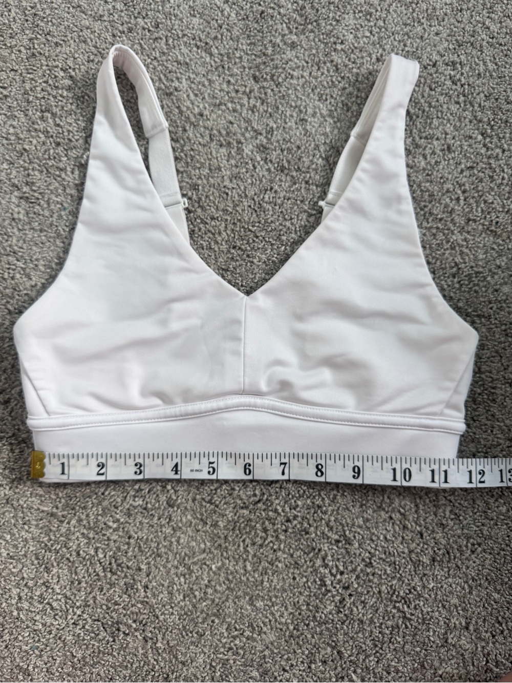 Fabletics White Medium Support Sports Bra | Adjustable Straps | Hook Back | Sm. - Picture 3 of 5